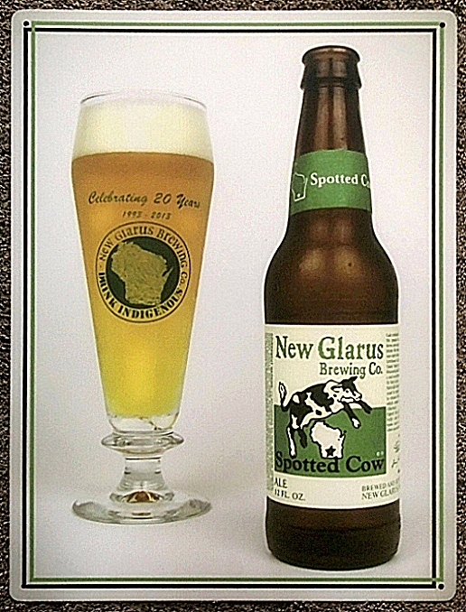Ploughshare Brewing co Tall Beer Glass Lincoln Nebraska 14 oz Cow